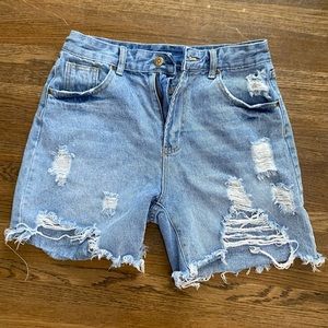 Distressed Jean Shorts